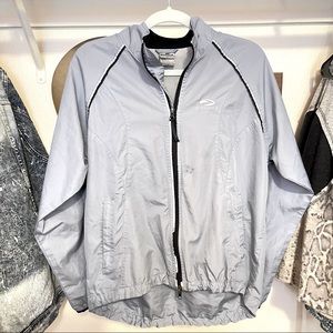 Brooks Airsoft Womens Zip Up Windbreaker Jacket